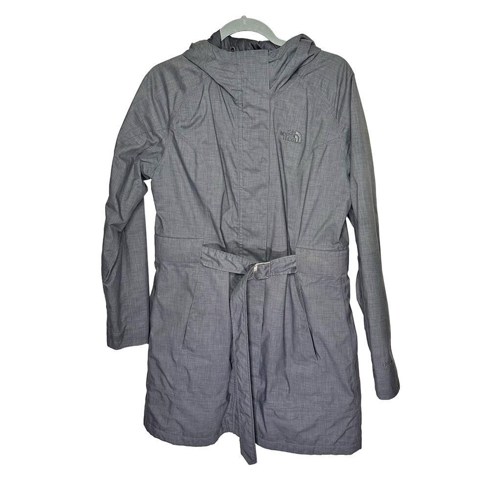 The North Face Women Elsey Parka Jacket Belted Graphite Heather Gray Large